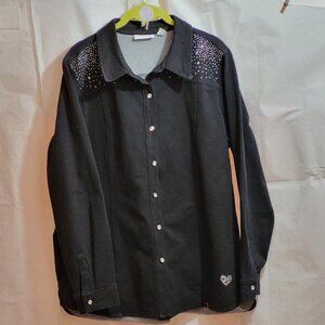 Dream Jeanes, Black Sequins women's Jacket, Size L, Not Worn